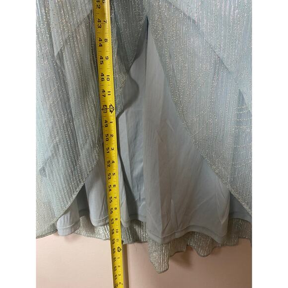 NWT ADRIANNA PAPELL DRESS GOWN 12 GREEN MOTHER OF BRIDE FORMAL EVENING - Picture 14 of 16